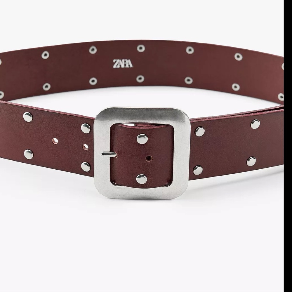 Zara studded leather belt - Picture 3 of 4